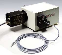 SpectraPro-300i spectrograph with SPEC-10A detector and 5-m optical fiber
